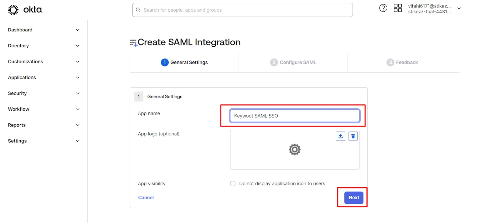 Okta WordPress Login With SAML SSO - Secure SAML SSO Setup 5 Name Your WordPress Okta Single Sign-On Application
