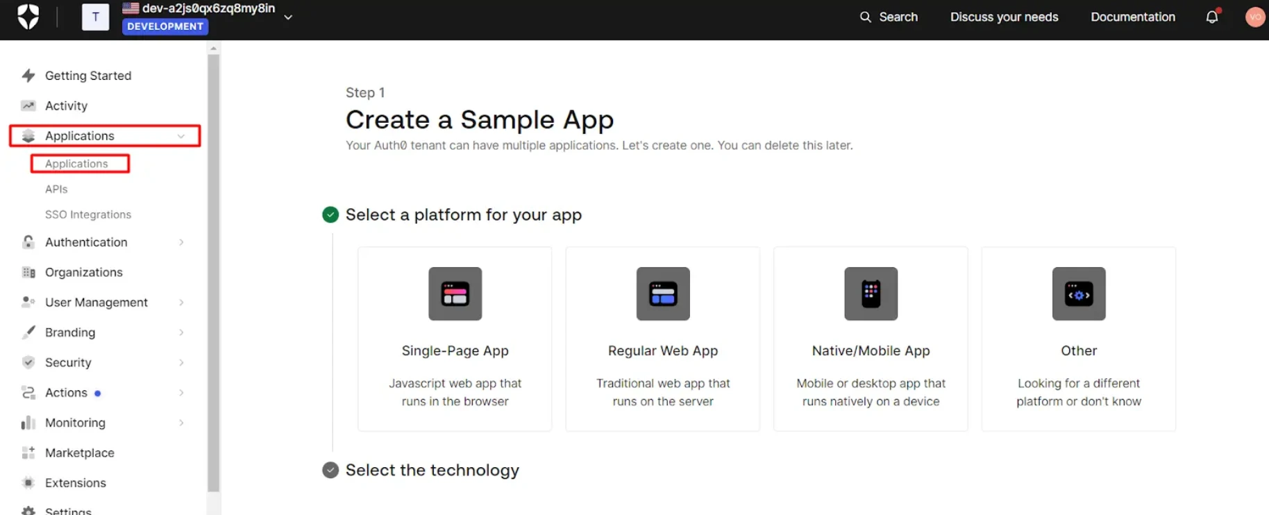WordPress Auth0 SSO - Complete Setup Guide for Auth0 WordPress Single Sign-On 2 Create New WordPress Auth0 SAML SSO Application in Auth0 Dashboard