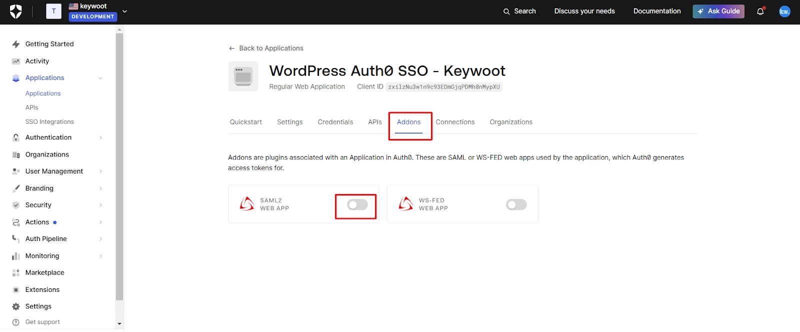 WordPress Auth0 SSO - Complete Setup Guide for Auth0 WordPress Single Sign-On 4 Activate SAML 2.0 Addon for WordPress Auth0 Single Sign-On